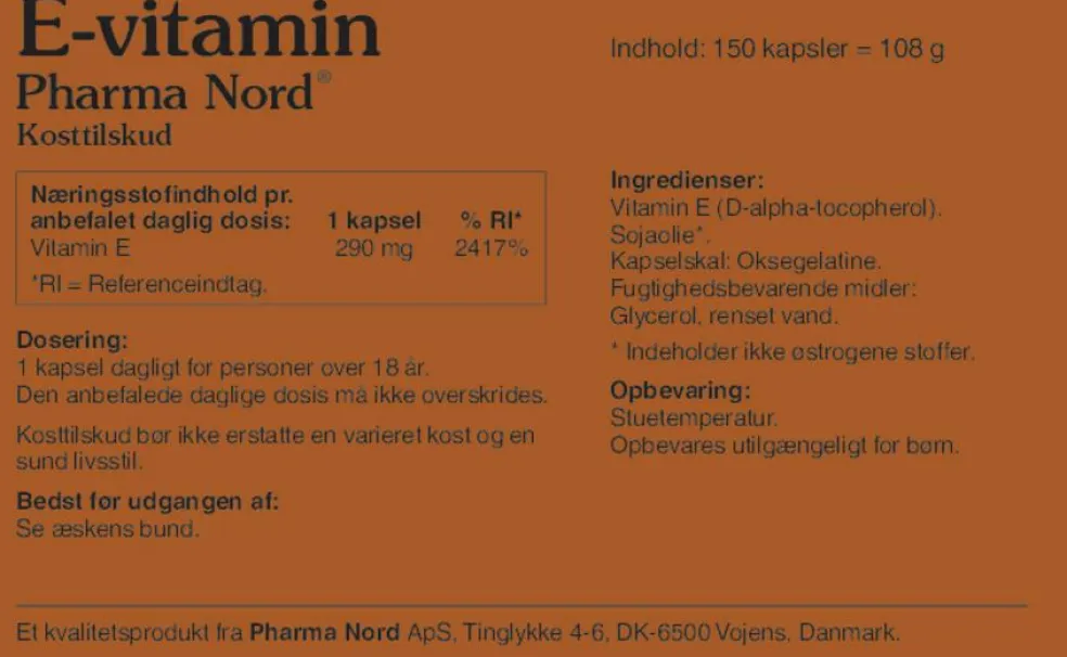Bio E-vitamin 290 mg