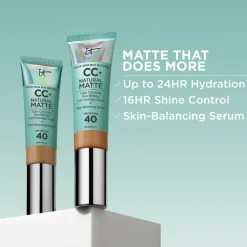 CC+ Cream Natural Matte Foundation for Oily Skin with SPF 40