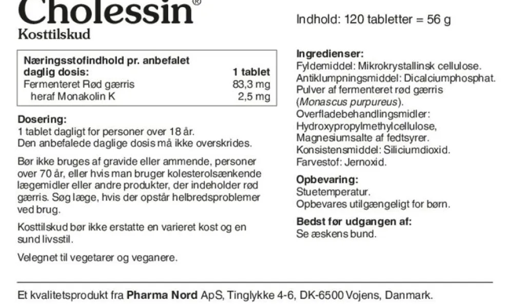 Cholessin Rød Gærris