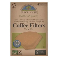 Coffee filters no. 4, ubleget
