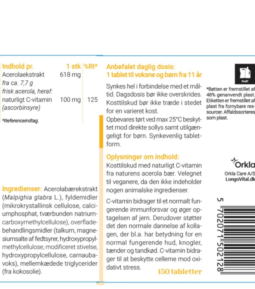 C-vitamin naturligt fra acerola