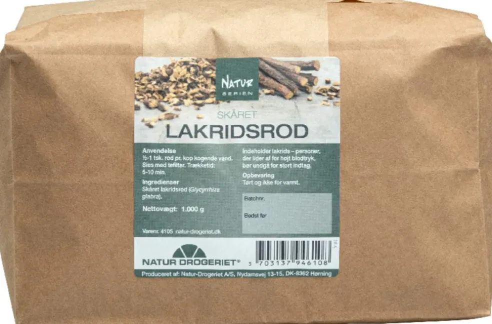 Lakridsrod skåret