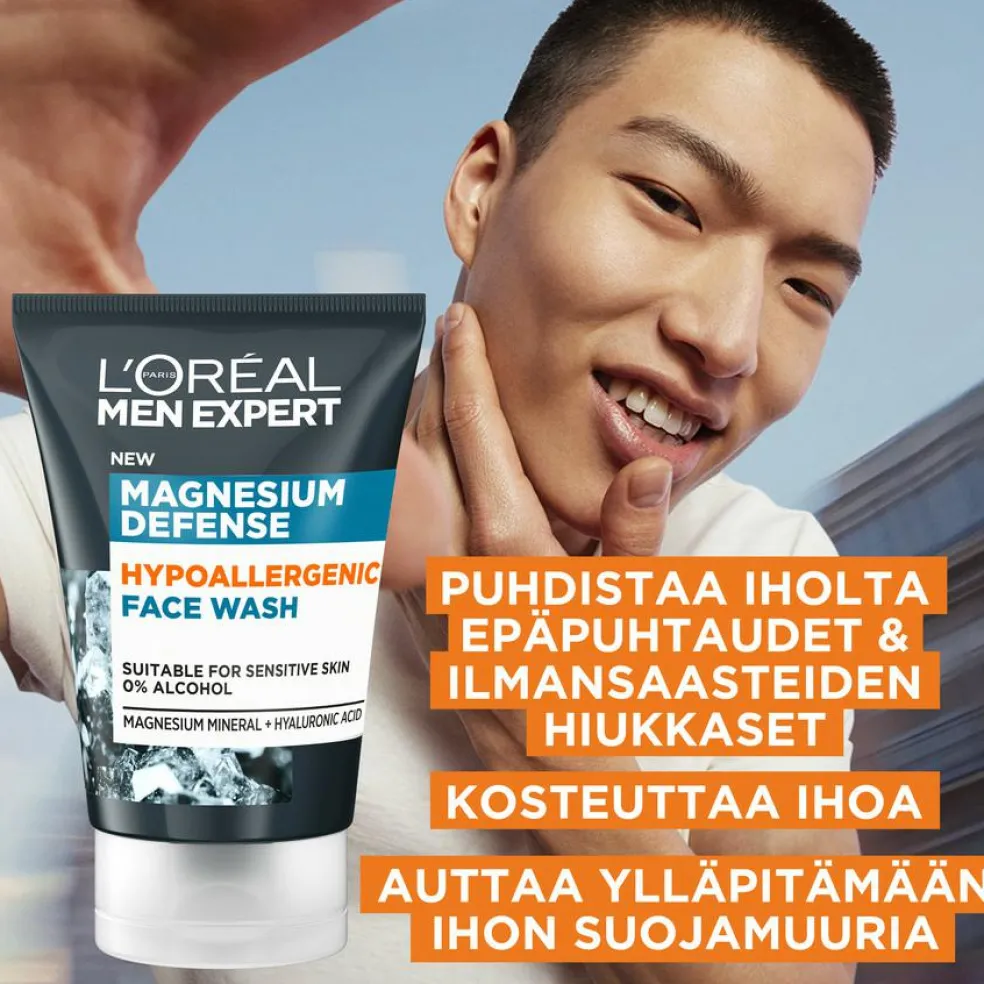 Men Expert Magnesium Defence Hypoallergenic Face Wash