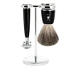 Mühle Barbersæt med DE-Skraber, holder, kost SORT