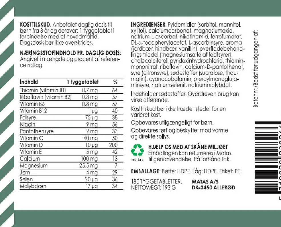 Multivitamin Børn m. sødestof