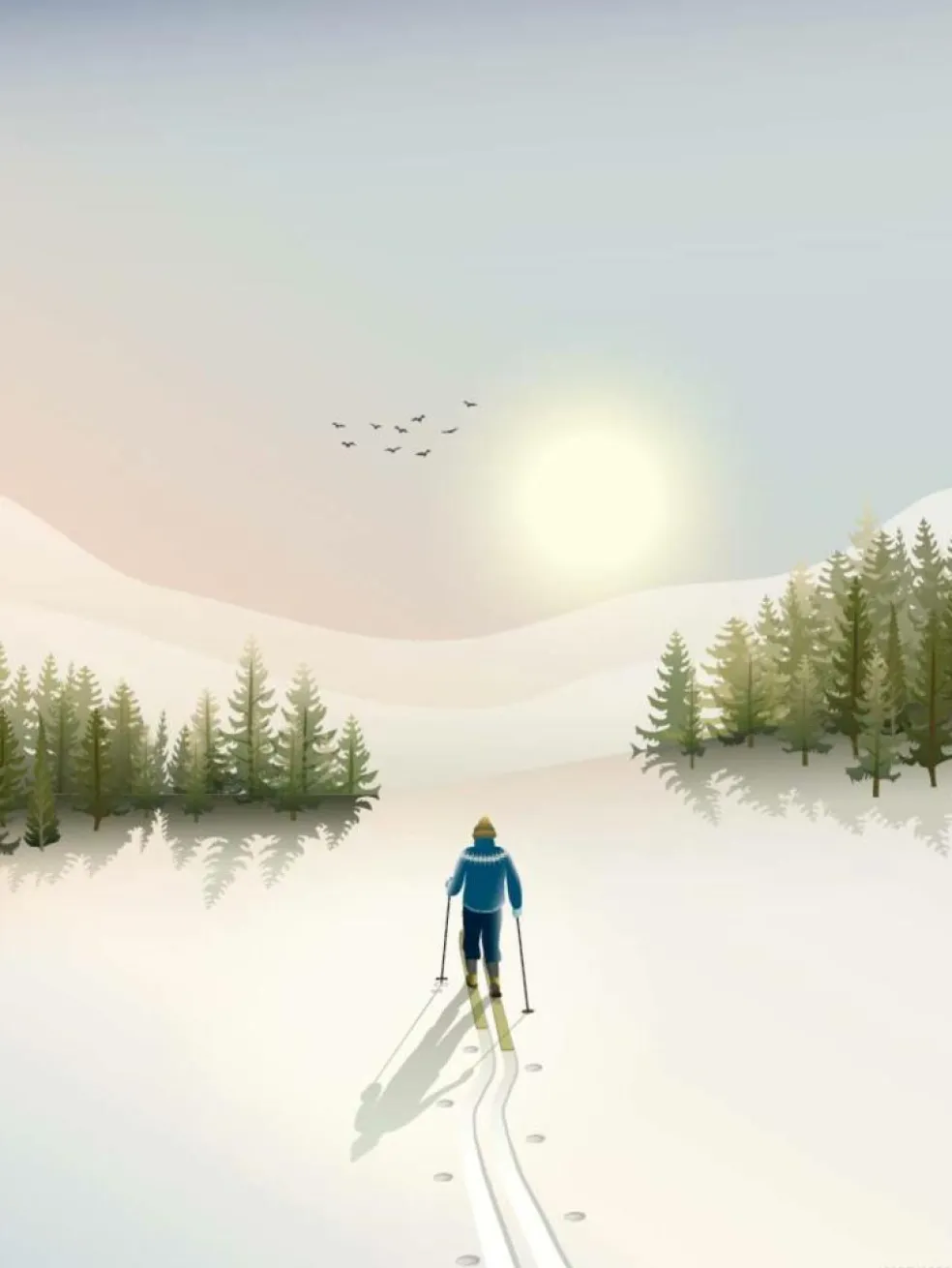 Plakat 'Cross-Country Skiing'
