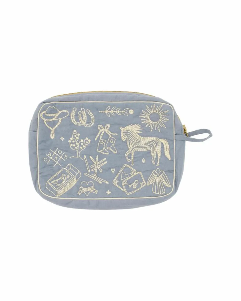 Polly Embroidery Toiletry Bag