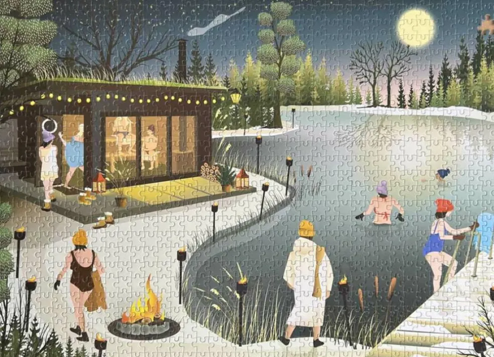 Puslespil 'Sauna By The Lake'