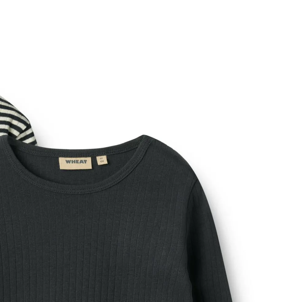 Rib T-Shirt Long Sleeve Stig 2-pak