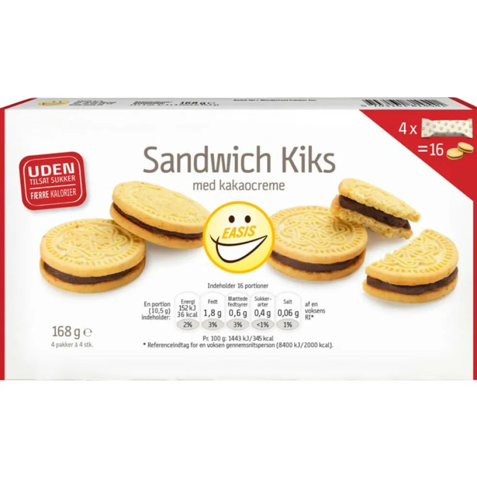 Sandwich Kiks m. kakaocreme