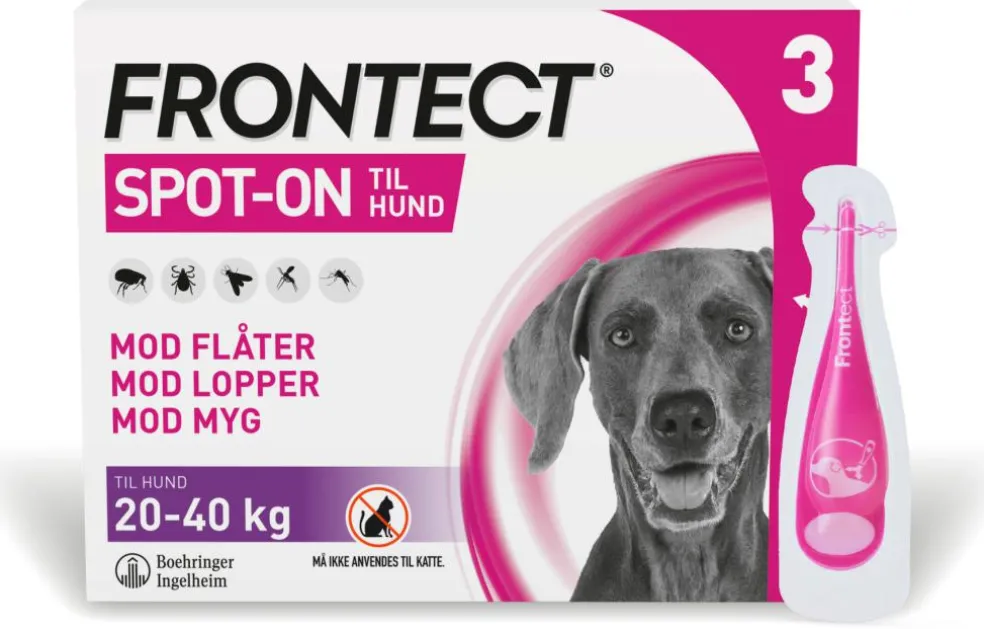 Spot-on, opløsning til hund 20-40 kg