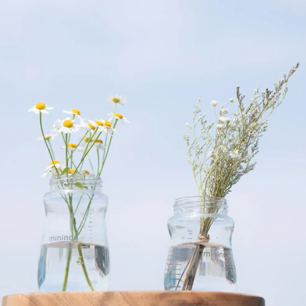 Sutteflaske glas