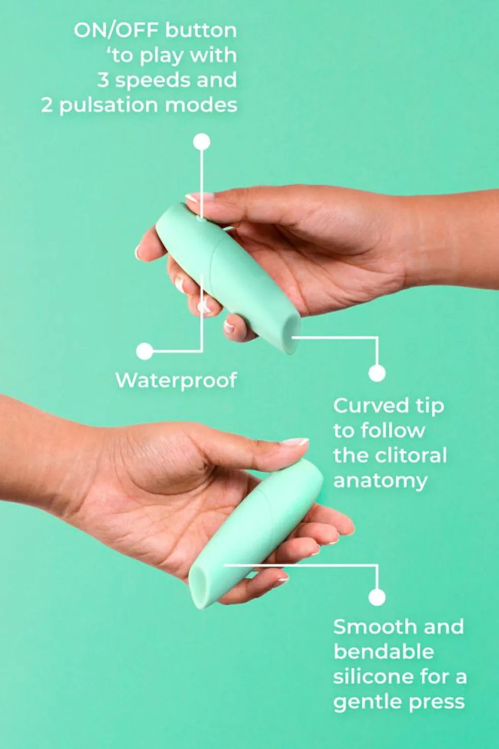 The Whisperer, fleksibel læbestift Vibrator